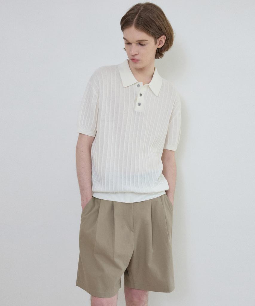 Wednesday Oasis Cool Washable Collar Half Symbol Knit_Ivory(Wc25-Kn21)