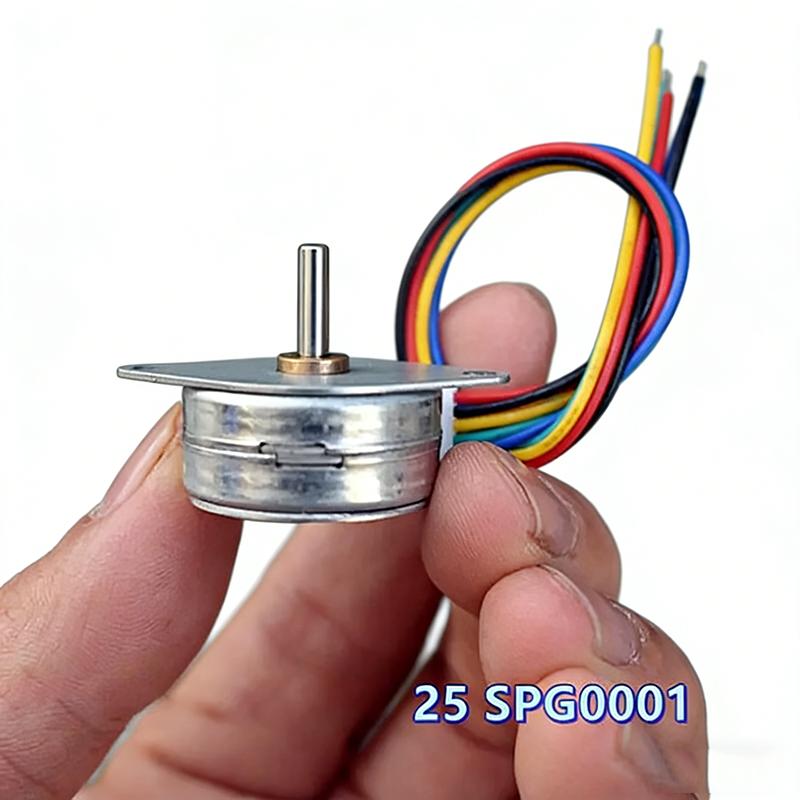 25SPG0001 4-Phase 5-Wire Micro 25BY Round Thin Stepper Motor Small 25mm Stepping Motor 3mm Shaft DIY Car Robot Monitor