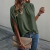 Damen Freizeitmode Rundhals Träger Halbsleeve Hemd T-Shirt Top