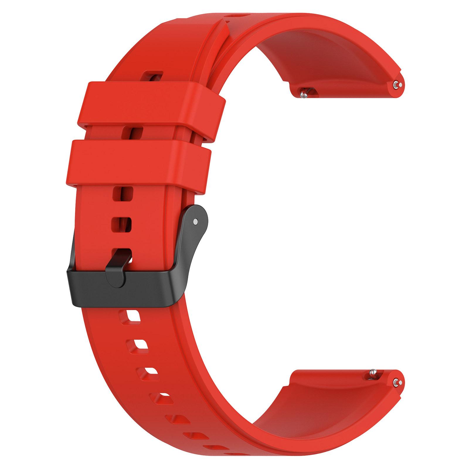 

22mm Replacement Band for Huawei Watch GT 4 46mm/Watch 4 Pro/Watch 4/Watch 3 Pro/Watch GT 3 SE Silicone Watch Strap Red