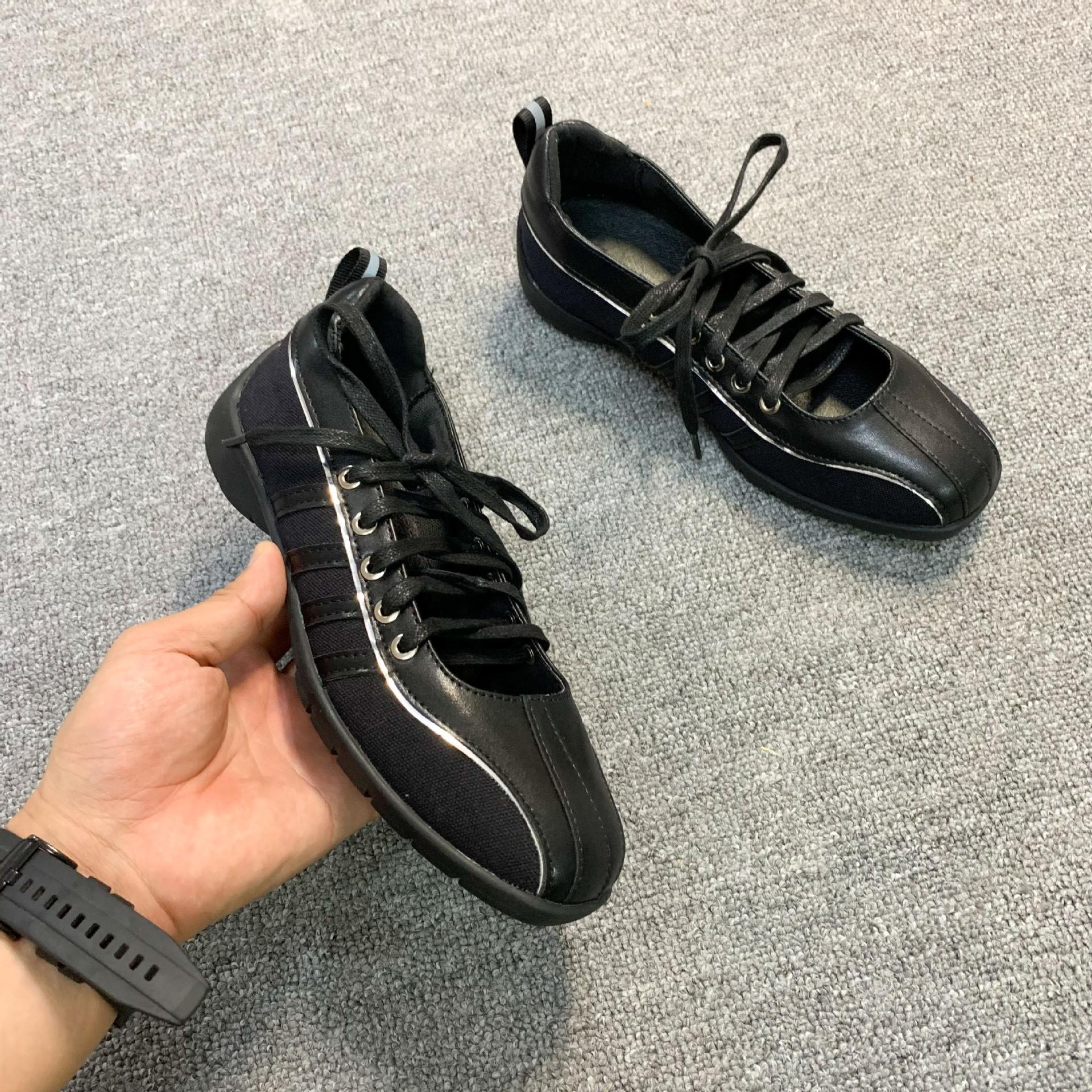 

Spot second hair! Korean version strap ballet shoes new leather square head versatile Mary Jane platform casual shoes women 34