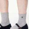 GCUT Honeycomb Collar Socks_Melange Gray 7215284202