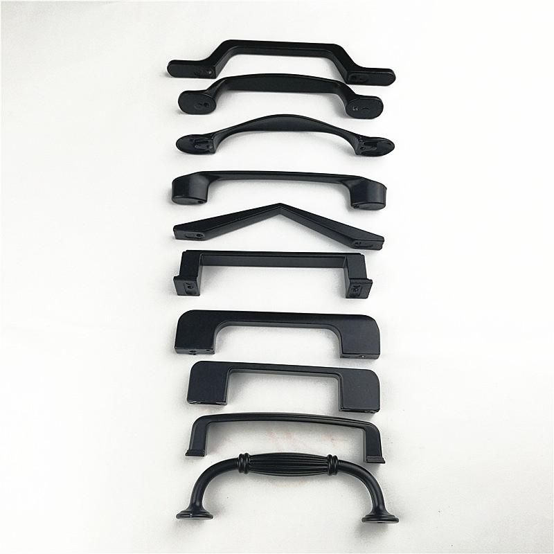Hole Spacing 96mm Zinc Alloy Black Cabinet Handles American Style Kitchen Door Pulls Drawer Knobs Furniture Handle