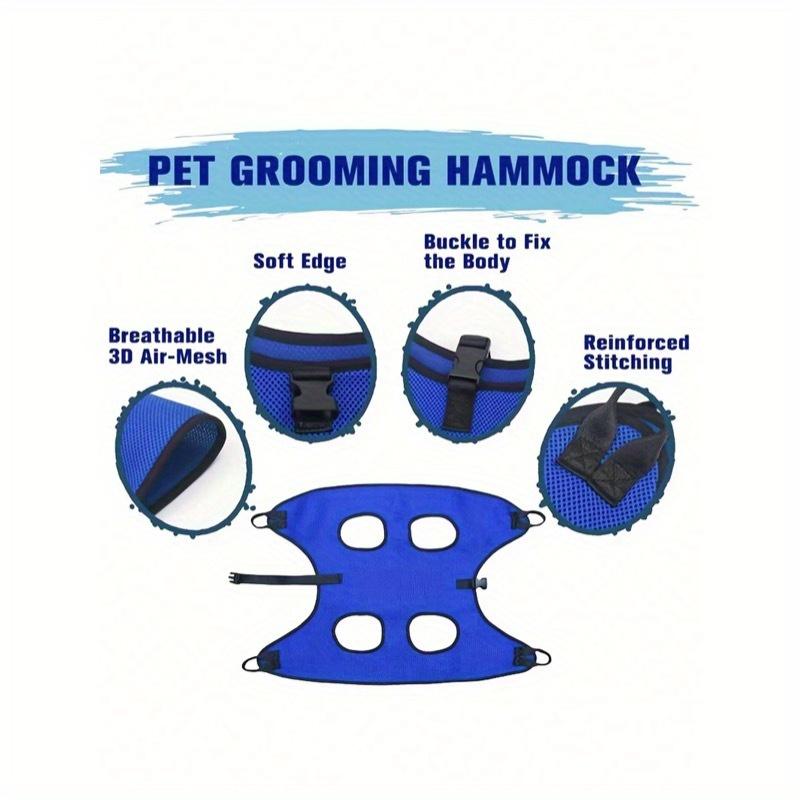 Hamac Sling Ajustabil pentru Animale de Companie Pentru Baie, Toaletare, Tăiere Unghii Sigur, Confortabil Fără Stres Pentru Pisici Câini