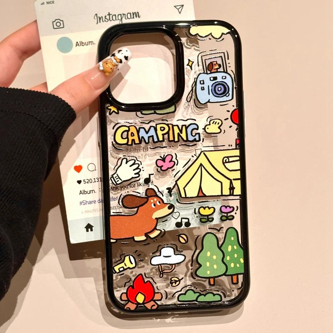 

Кремовый Дудл Такса Собака Иллюстрация Подходит для Чехла для Мобильного Телефона Apple 16promax Защитный Чехол для iPhone 15pro 14 iPhone 15 Pus