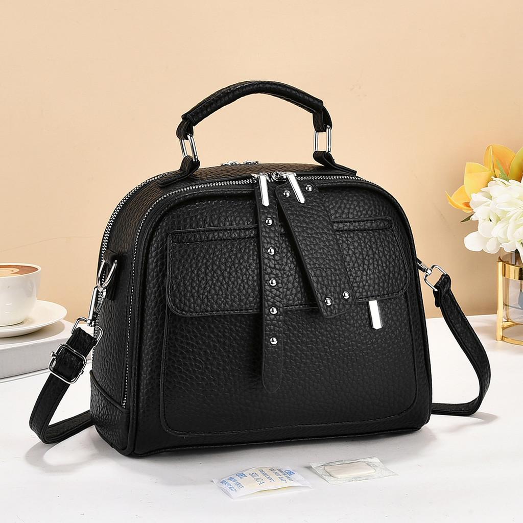 Ielgy Fashion Simple Shoulder Messenger Bag All-Match Large-Capacity Portable Small Square Bag