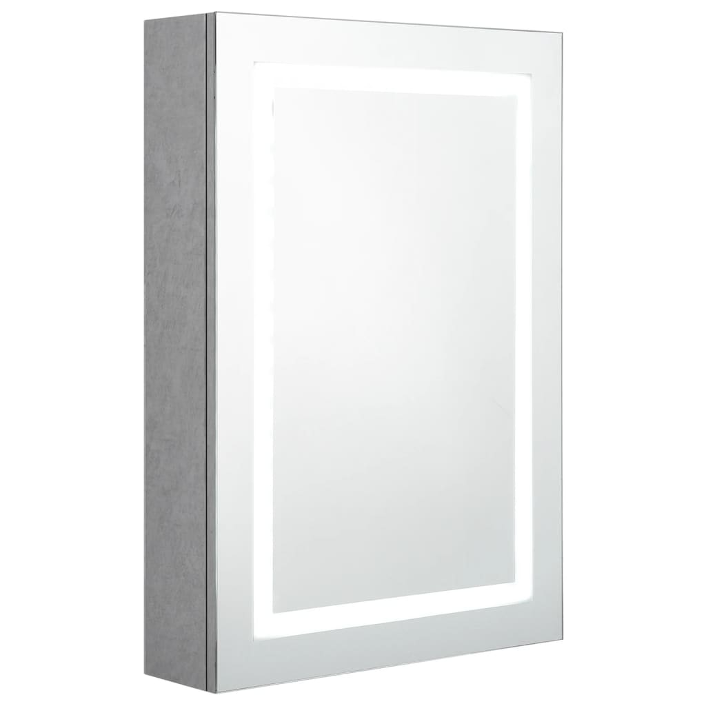LED Bathroom Mirror Cabinet Concrete Grey 50 x 13 x 70 cm