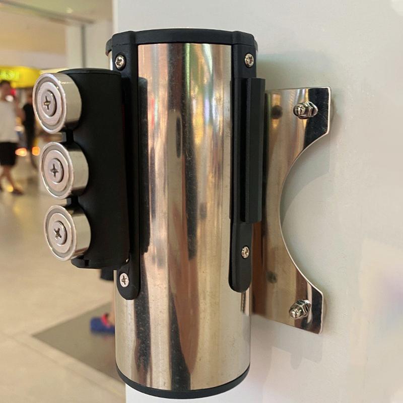 Stainless Steel Retractable Belt Barrier Magnetic Safety Belt Barrier Wall Mount Safety Barriers for Crowd Control