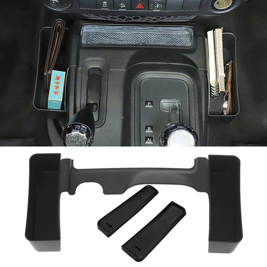 Car Gear Shift Side Storage Box Organizer Tray Container for Jeep Wrangler JK 2026 Interior Accessories