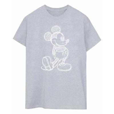 Disney Mens Kick Mickey Mouse Sketch T-Shirt