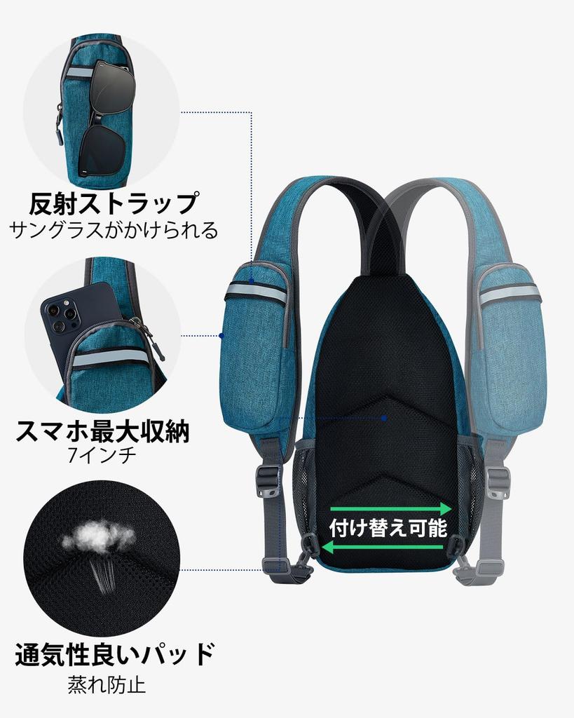 Body large with earphone interchangeable shoulder water bottle travel [Waterfly] bag, one-shoulder bag, crossbody, capacity, waterproof, lightweight,