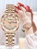Watch Women New Fashion Luxury Stainless Steel Wristwatch Bracelet Simple Rose Gold Waterproof Luminous Ladies Watches