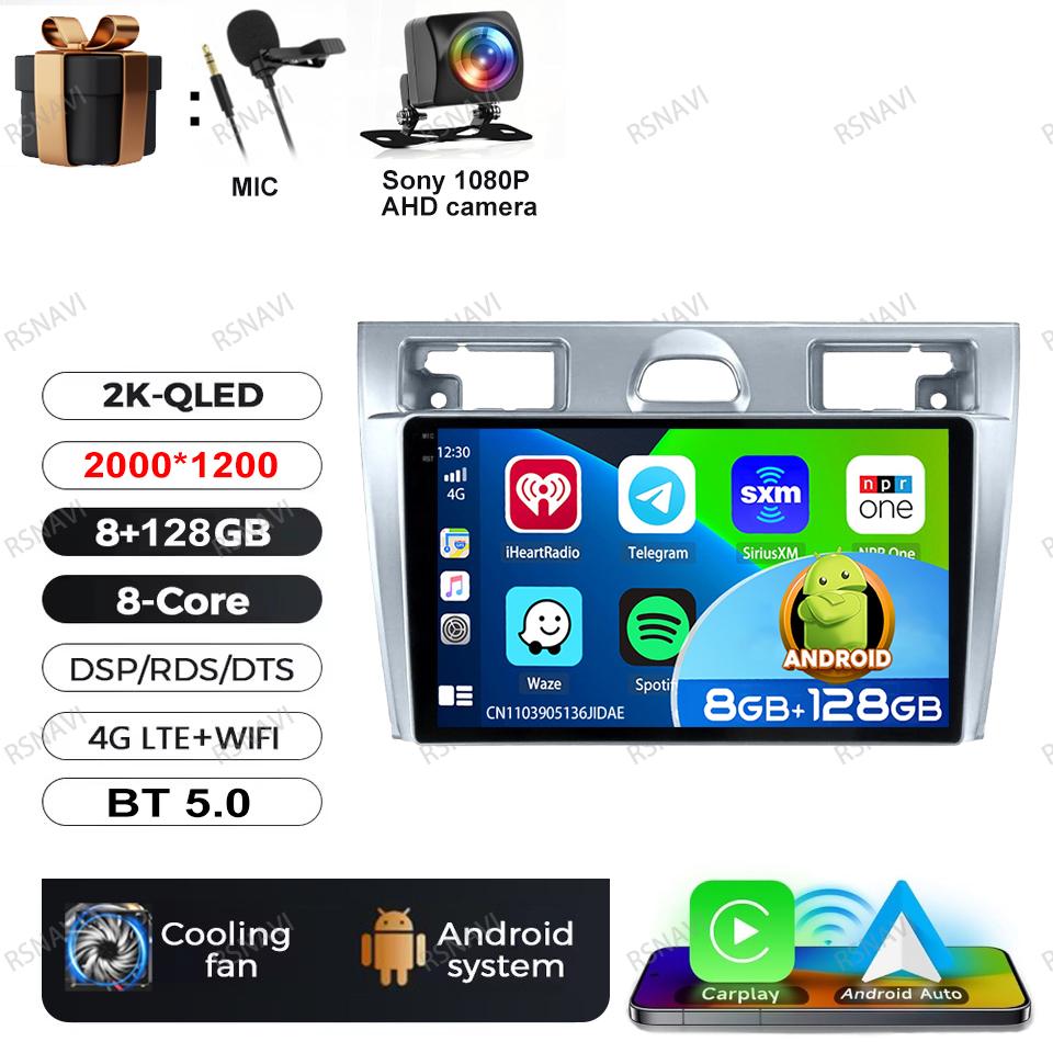 Android 16 Multimedia For Ford Fiesta Mk VI 5 Mk5 2002-2008 Car Radio Video Player Head Unit GPS Audio Auto Autoradio DSP RDS BT