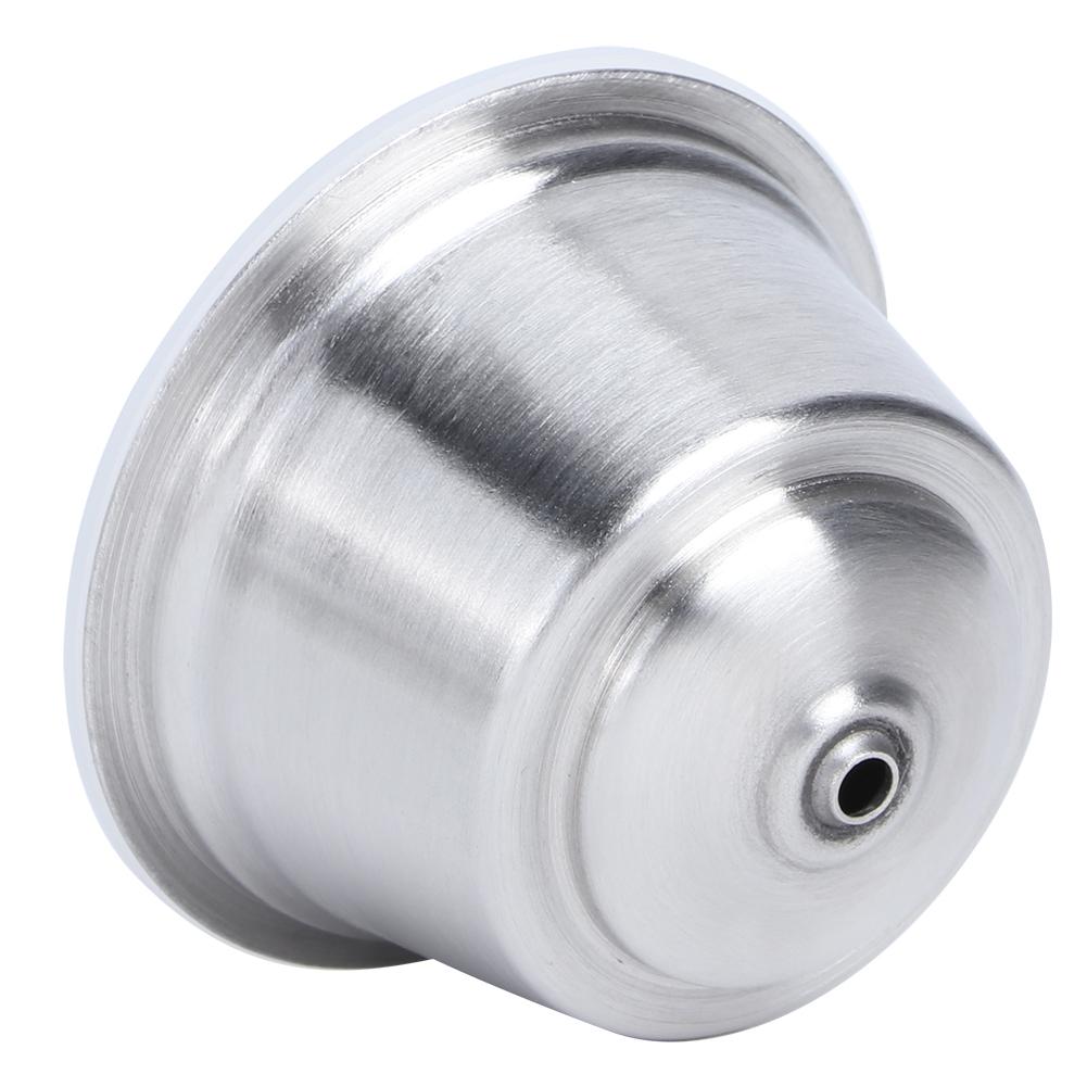 Stainless Steel Reusable Refillable Coffee Capsule Cup Fit for Dolce Gusto Coffee MakerWhite