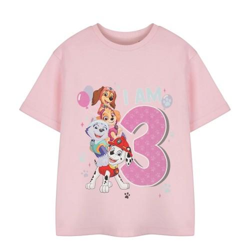 Paw Patrol Girls I Am 3 Short-Sleeved Birthday T-Shirt