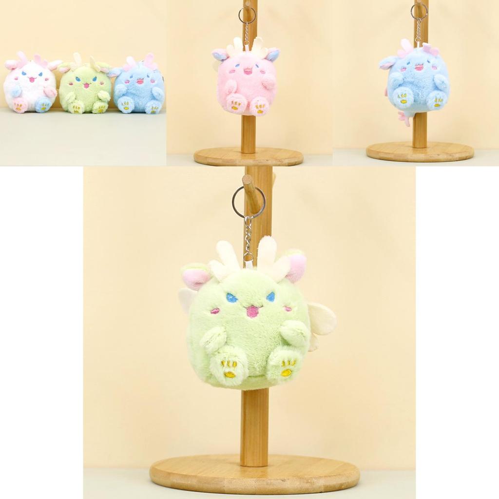 Adorable Plush Dragon Keychain Cute Chubby Monster Soft Toy For Couples
