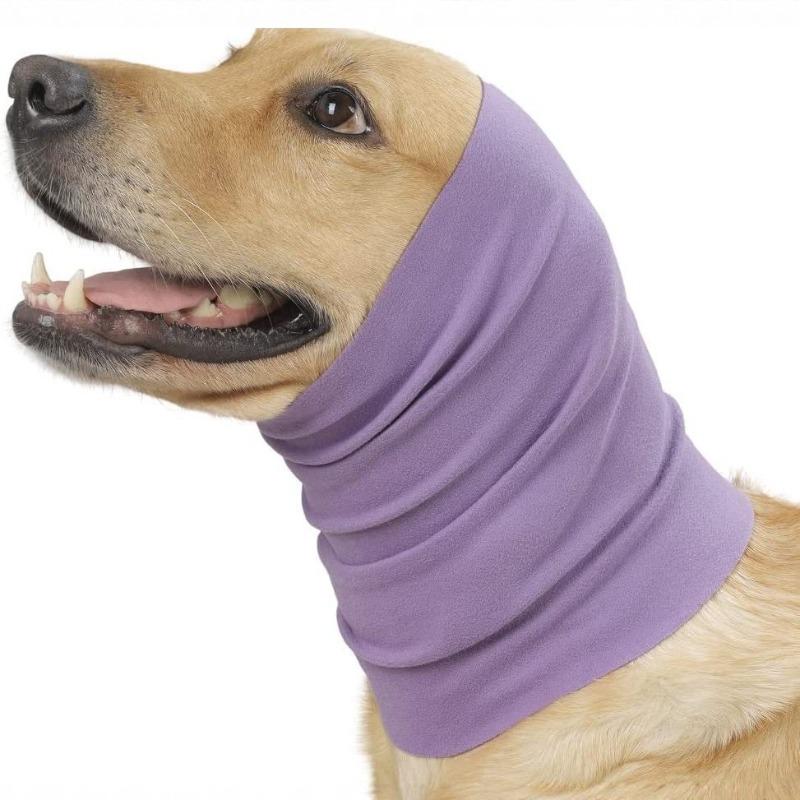 Pet grooming earmuffs - noise-proof soothing ear cover - soft and elastic headgear for cats and dogs - ear cap headwear scarf