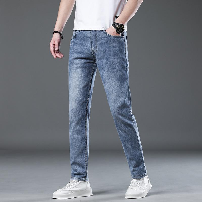Straight Jeans For Men, Loose Trousers, Slim Fit And Versatile, Korean Style Trendy Casual Trousers, American Jeans For Men