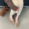 2025 Autumn and Winter Comfortable Versatile Bow Cotton Shoes Round Head One-word Buckle Casual Fluffy Shoes