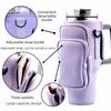 3 Pockets Water Bottle Holder Pouch With Phone Pocket with Keychain & Mountaineering Button Water Cup Bags Adjustable Strap