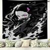 Demon Slayer Wall Tapestry Aesthetic Wall Hanging Printed Fabric Blanket Decorative Tapestries For Bedroom Living Room Home Decor