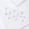 Classic Simple Versatile Alloy Pearl Pin Brooch Creative Ladies Sweater Shirt Brooch Ornament Pin
