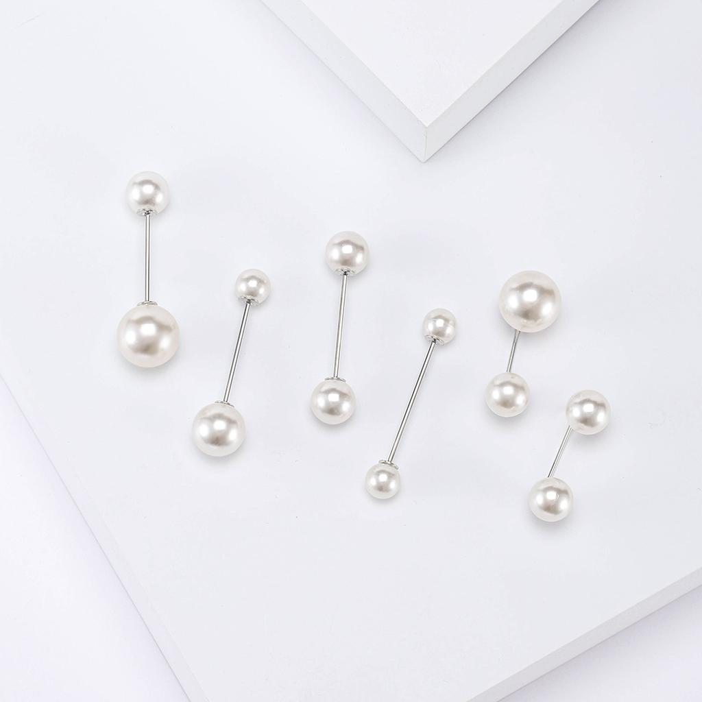 Classic Simple Versatile Alloy Pearl Pin Brooch Creative Ladies Sweater Shirt Brooch Ornament Pin
