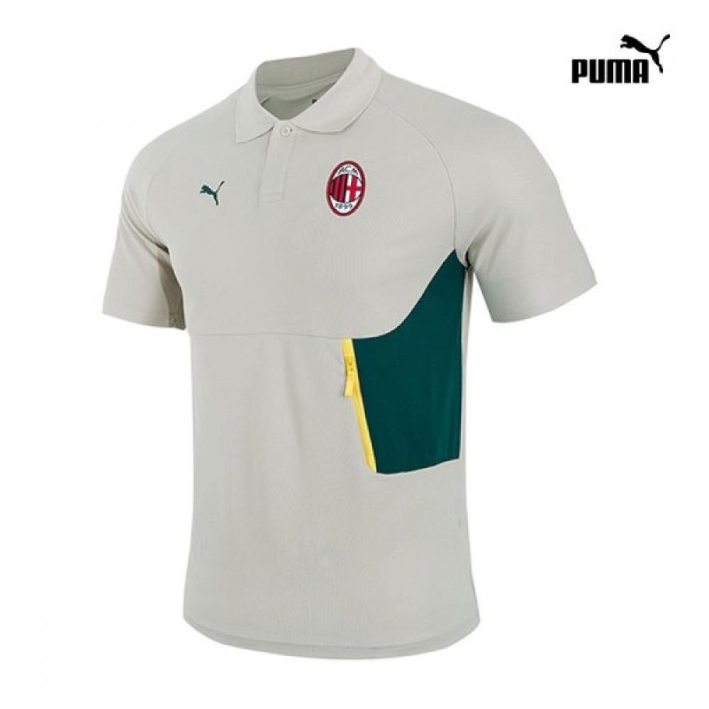 Puma FuncTional Tech Collar Zip ShorT Sleeve T shirT Ac Milan