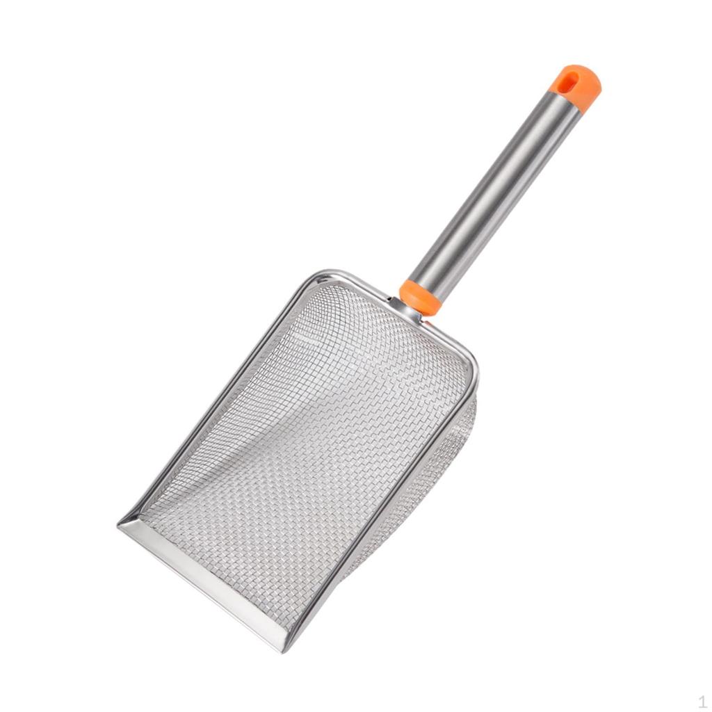 Cat Pet Cleaning Supplies Long Handle Stainless Steel Fine Mesh for Kitten Sumi