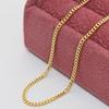 18k gold necklace Kihei chain cut 50cm K18 engraved 2-sided 3.8g