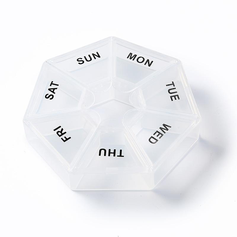 Premuim Mini 7 Grids Travel Weekly Portable Pill Case Box Organizer Tablet Holder Small Storage Container for Medicine Fish Oils