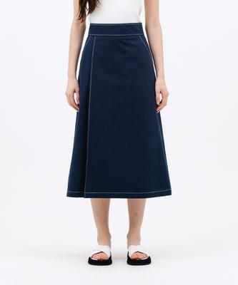 Jun By Jun K Stitch Skirt_Navy