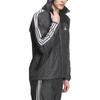 adidas Gestreifte Jacke mit Buchstabenprint und Kapuze Herrenjacke Schwarz IK7325