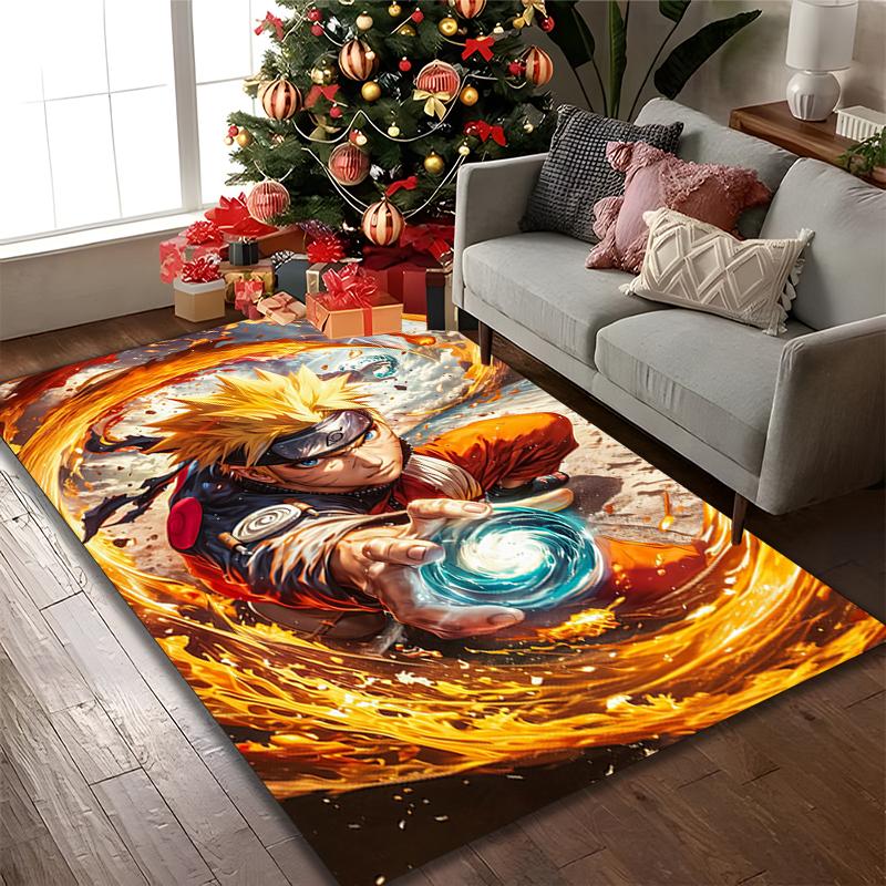 1 pièce de tapis de chaise imprimé Naruto pour utilisation à la maison, au bureau, tapis pour salon, cuisine, salle de jeux