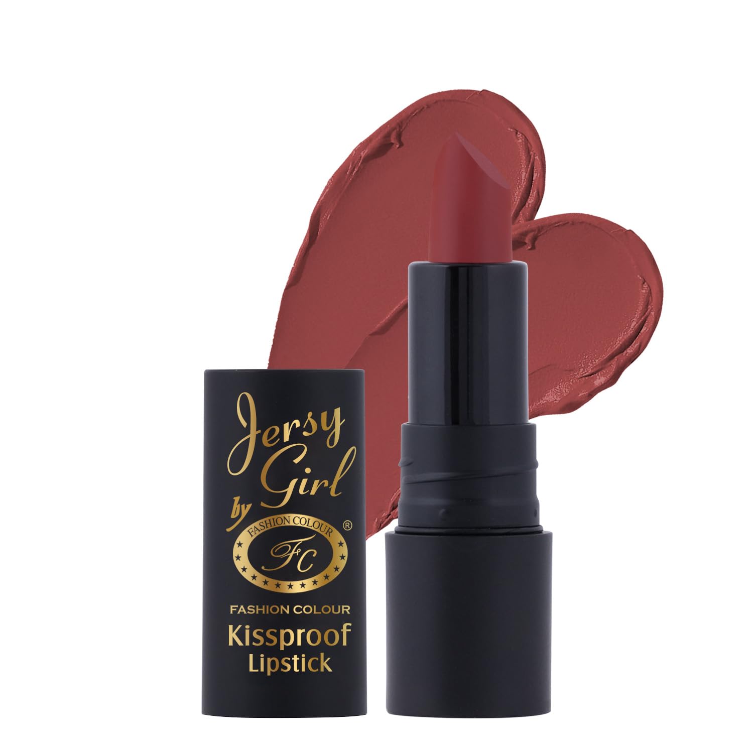 JERSEY GIRL BY FASHION COLOUR Kissproof Matte Lipstick| Lightweight & Longlasting | Matte Finish | Stay up to 12hrs | Intense Colour, Moisturised