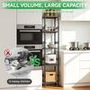 Thickened Carbon Steel Storage Rack 5-Tier Adjustable Metal Shelf with Locking Wheels, 440 lbs Capacity, Heavy Duty Layer Height Triangle Support,