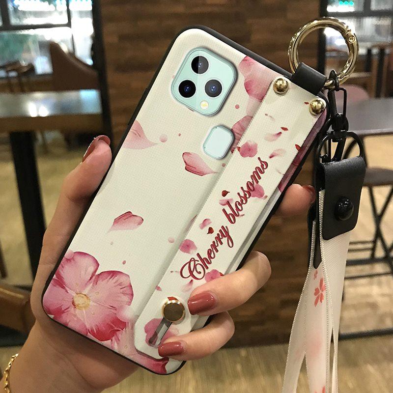 Shockproof Fashion Design Phone Case For Oukitel C22 Durable Protective Dirt-resistant Waterproof Lanyard Soft case Ring