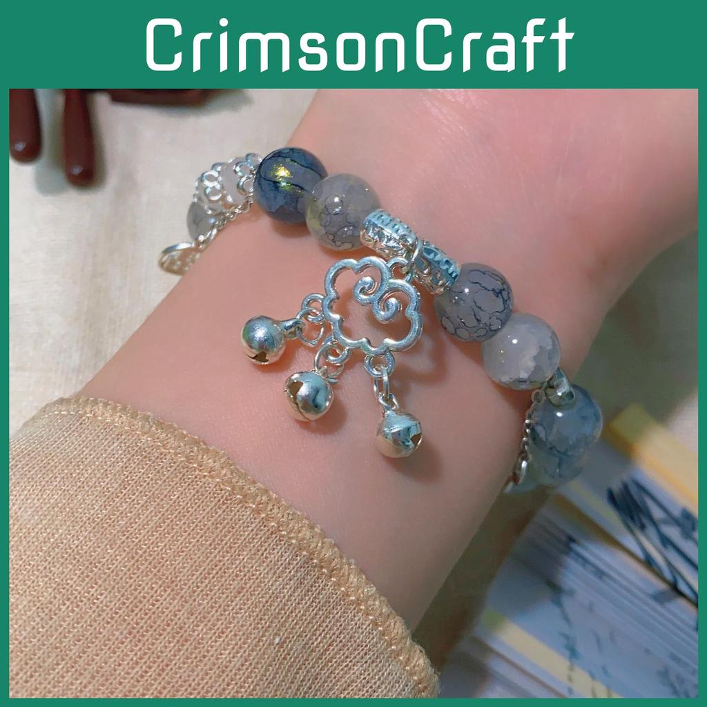 Elegant New Chinese Style Bracelet With Alloy Peace Lock Beads And Vintage Charm