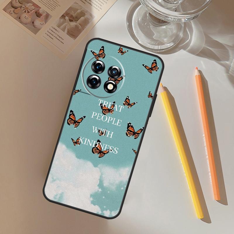 Treat People With Kindness Funda For OnePlus 13 13R 12 R 11 9 10 Pro 8T 9RT 10T OnePlus Nord 4 CE 2 3 Lite N20 N30 Case