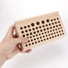 1pc Wooden Storage Rack with 76 Holes, Organizer Holder, Professional Leather Craft Collecting Tool, DIY Handicraft Storing Tool