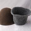 Thickened Soft Autumn and Winter Bucket Hat Solid Color Woolen Knit Cashmere Fisherman Hat Warm Wool Hat for Women