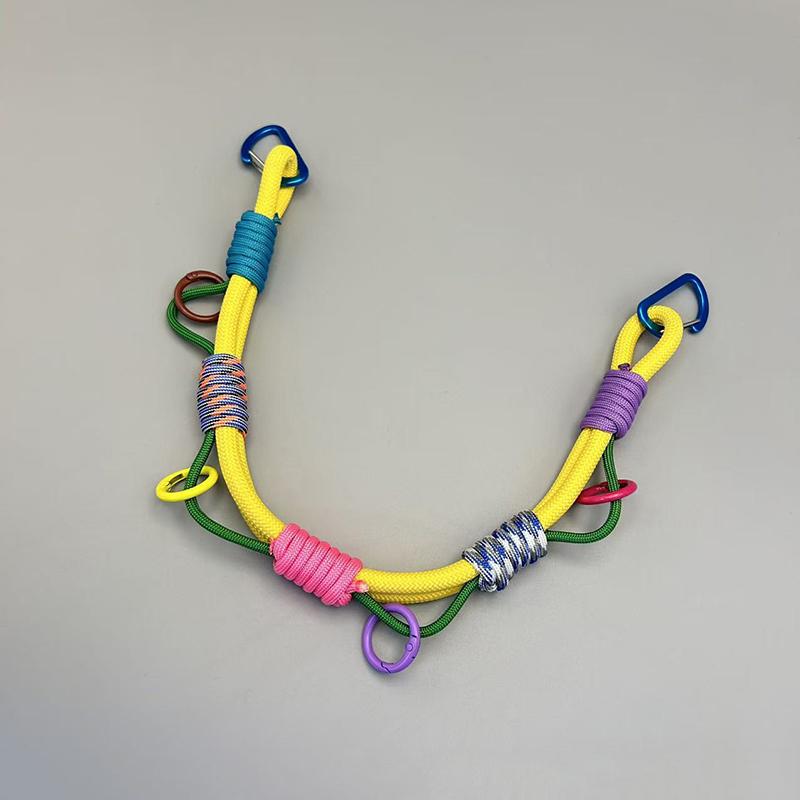 Backpack Hanging Rope Chain Dopamine Color Anti-break Expansion Decor for Hiking Camping Travel School Bag