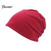 Breathable Fabric Sun Protection Hat Slouchy Hip-Hop Hat, Solid Color Soft Chemo Headwear, Temperature Locking Winter Lightweight Cancer Cap for Women