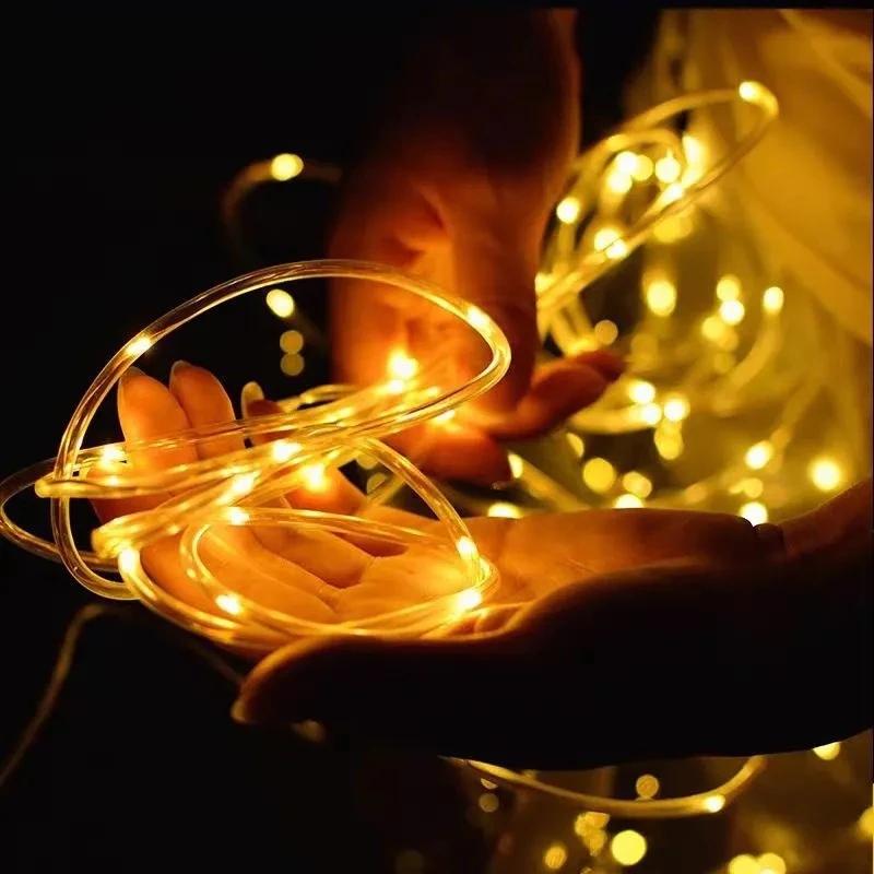 8 Modes Solar Rope Hose Lights Led String Lights For Garden Outdoor Street Wedding Christmas Patio Porch Pool Tree Decoration