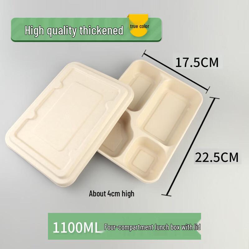 Ally Biodegradable 4-Compartment Food Container