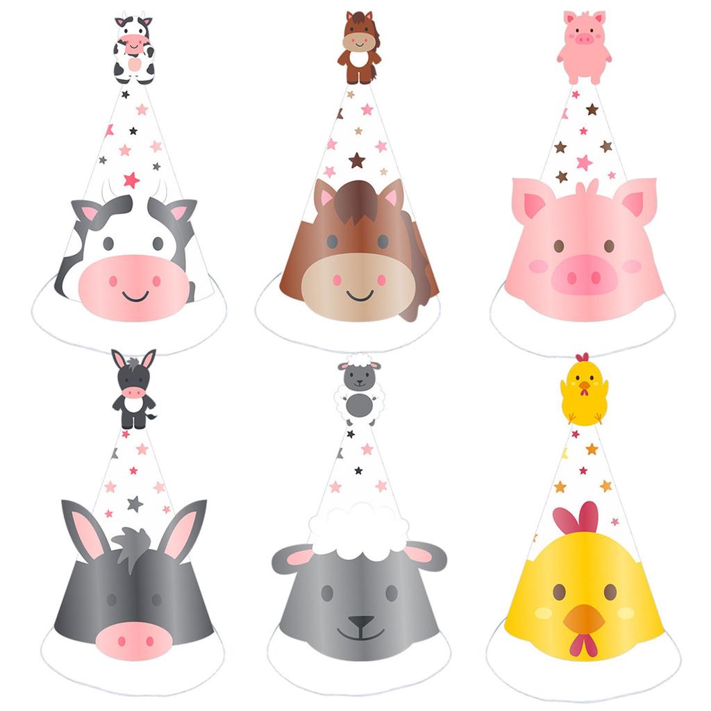 Forest Animal Jungle Theme Party Children's Birthday Hat Card Head Elephant Party Hat