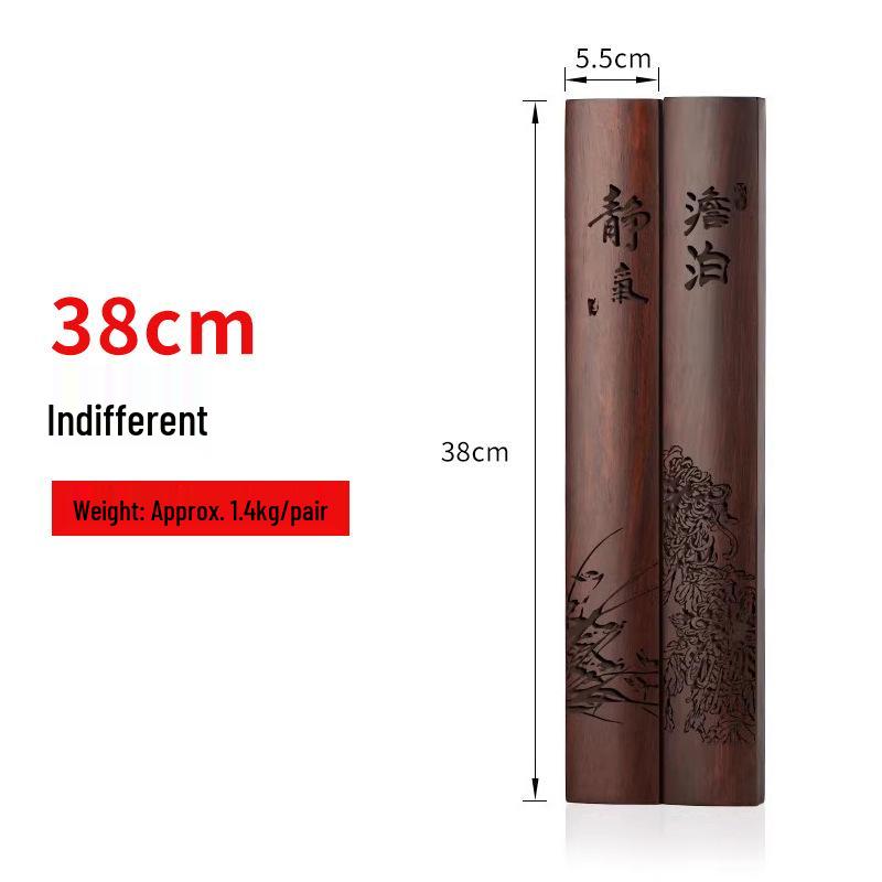 Ebony Redwood Carved Paperweight Set for Calligraphy Books