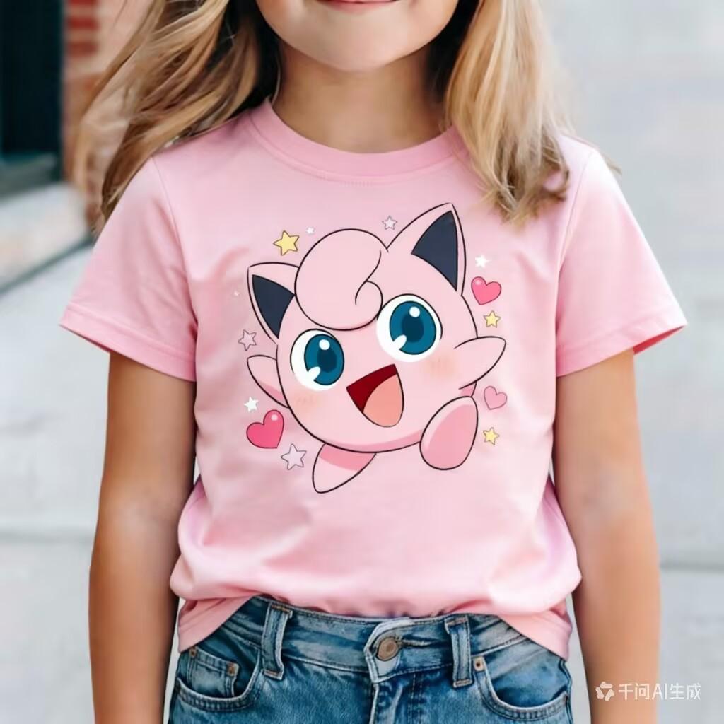 

Cute Children s T-Shirt Cartoon Boys and Girls Short Sleeve Top Street Casual Clothing 100