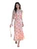 Thirteenth Line French Floral Camellia Spaghetti Strap Dress Set