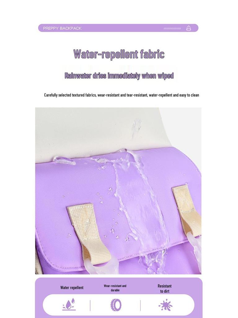 Large Capacity Lightweight Waterproof Backpack for Primary School Girls - Versatile and Breathable Design